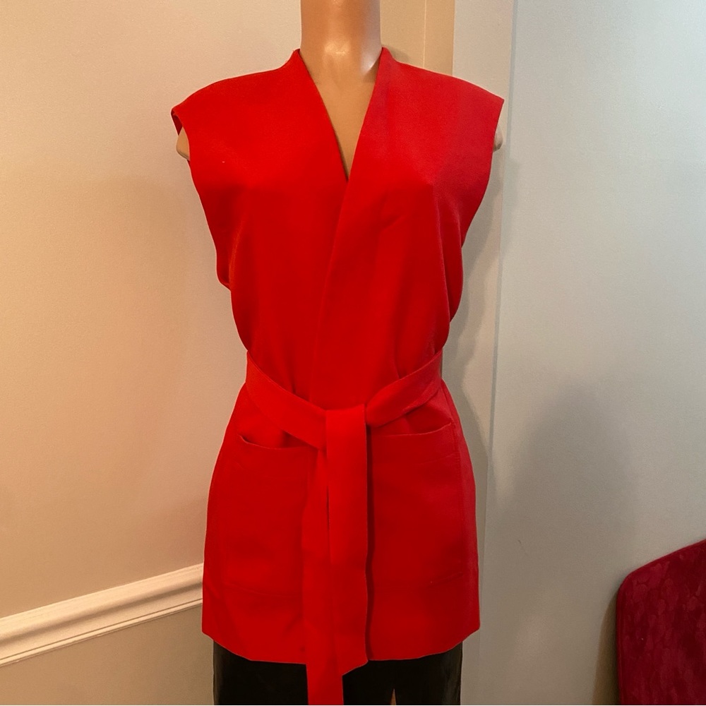 Zara Red Sleeveless Vest